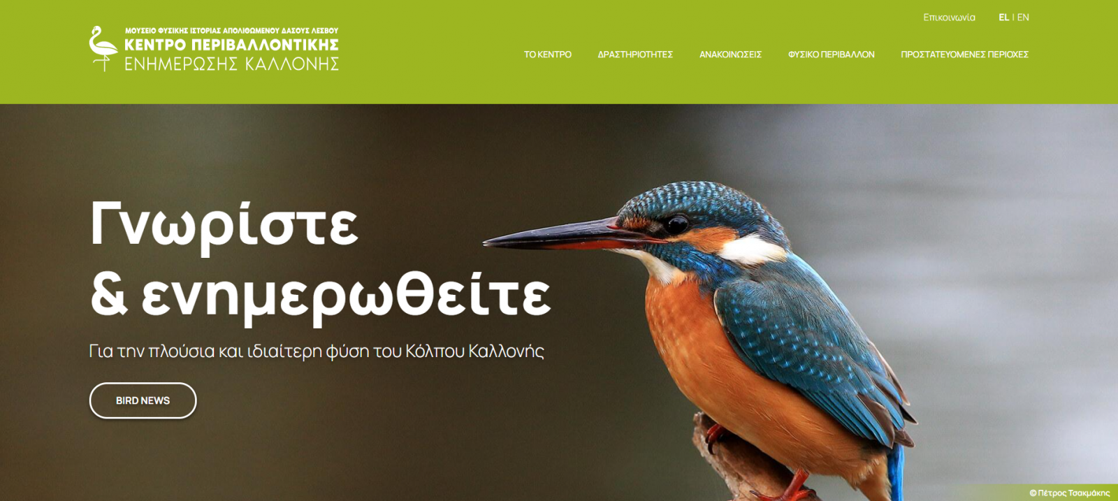 Ψηφιακή Ενημέρωση  για τα πουλιά της Λέσβου Ιστοσελίδα για την ανάδειξη της ορνιθοπανίδας  από το Κέντρο Περιβαλλοντικής Ενημέρωσης Καλλονής
